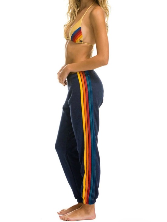 Aviator Nation Pants - AVIATOR NATION SWEATPANTS ICONIC SIDE STRIPED COTTON WOMENS XS